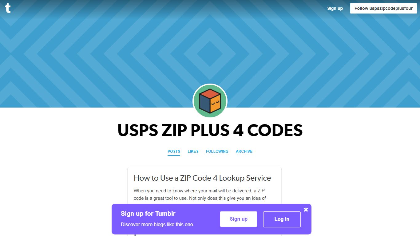 USPS ZIP PLUS 4 CODES - Tumblr